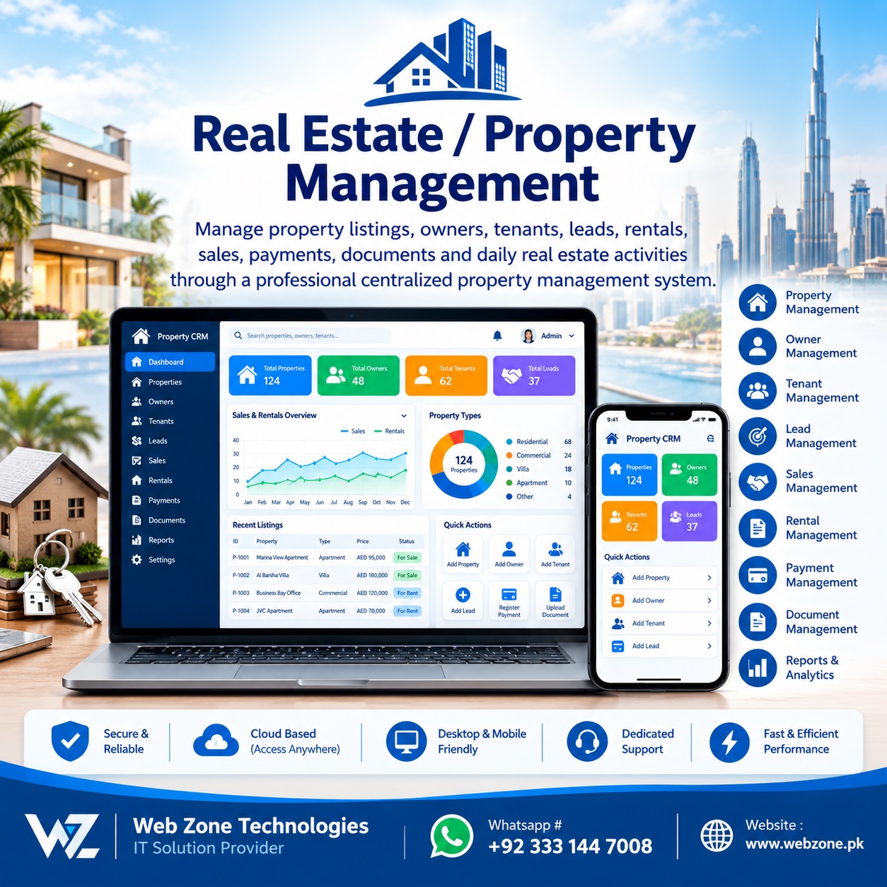 Complete Property, Rental, Sales & Real Estate Business Management
